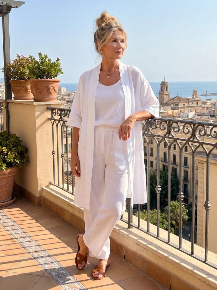 Lorrin Elegant Set | Textured Knit Maxi Dress
