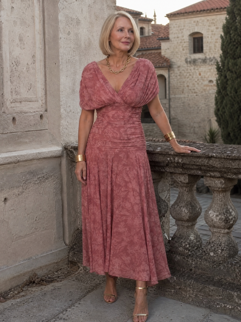 Calen - Off Shoulder Flow Midi Dress | Casual, Elegant, Comfortable