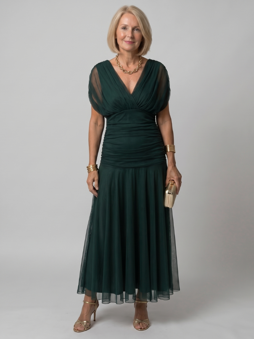 Calen - Off Shoulder Flow Midi Dress | Casual, Elegant, Comfortable