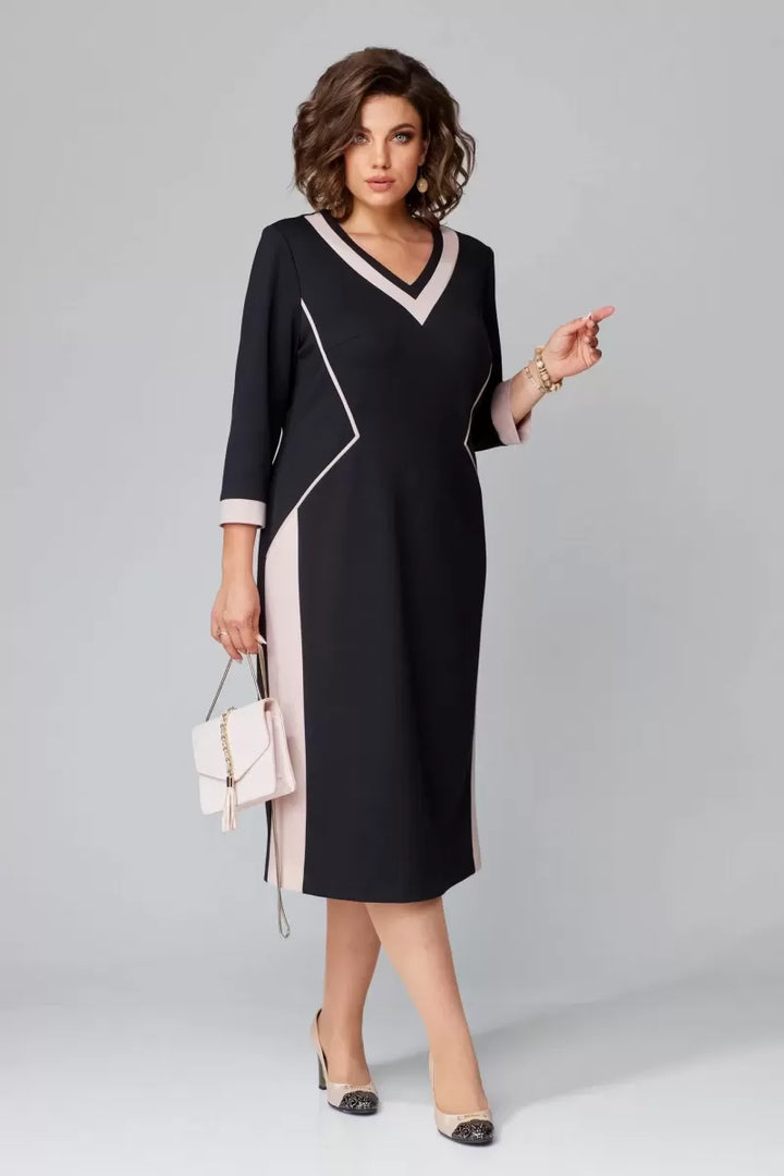 Alexa | Elegant V-neck Midi Dress