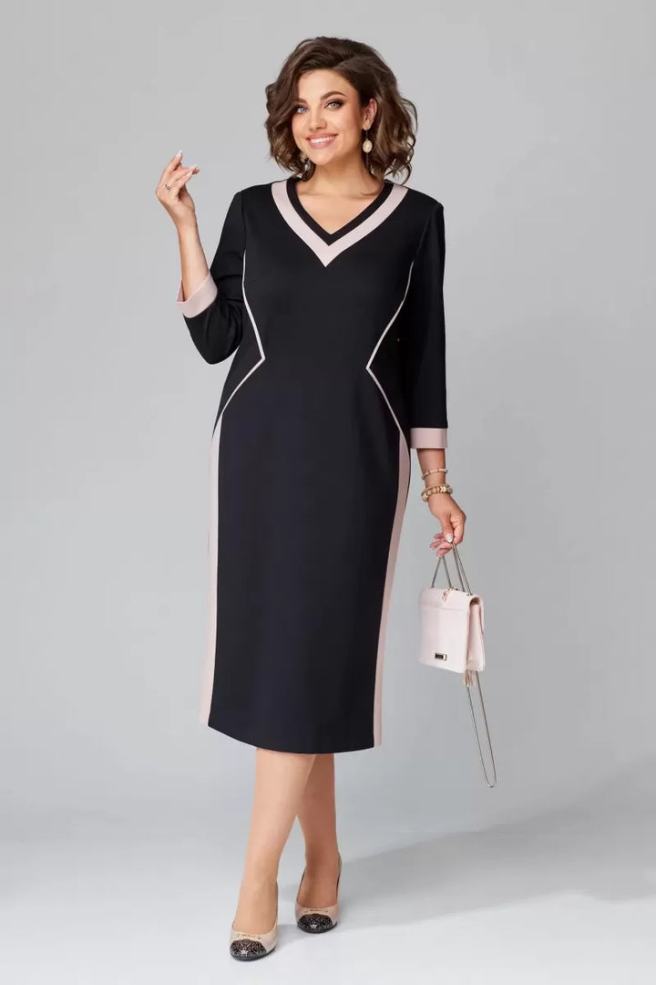 Alexa | Elegant V-neck Midi Dress