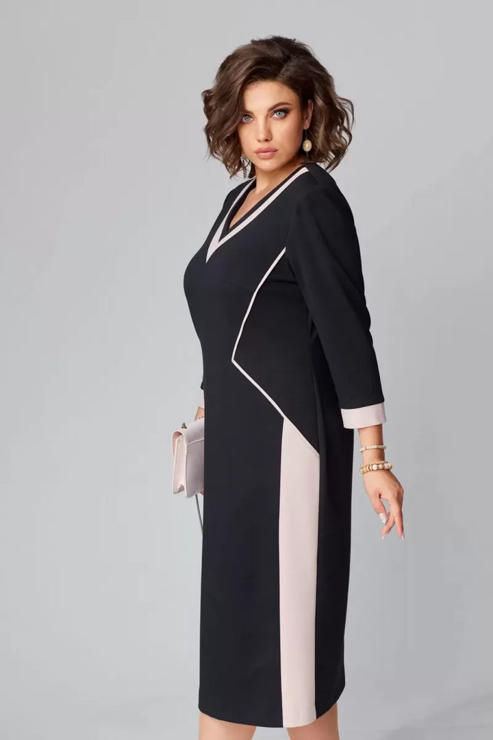 Alexa | Elegant V-neck Midi Dress