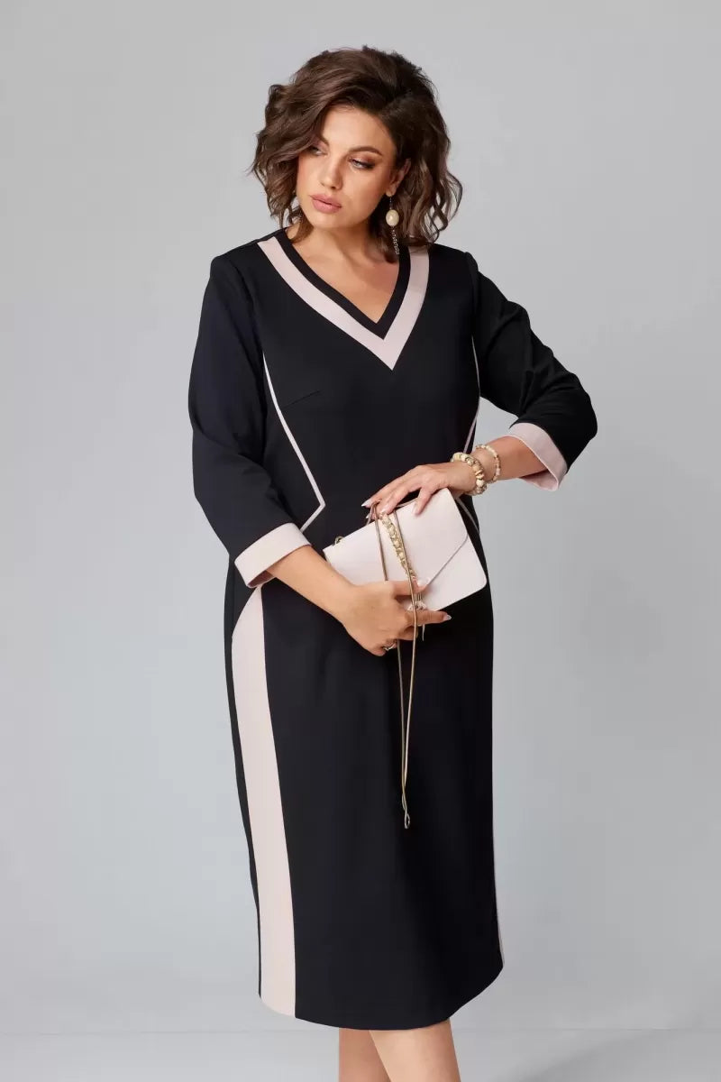 Alexa | Elegant V-neck Midi Dress