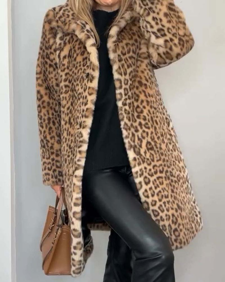 Lysandra | Elegant Leopard Print Coat