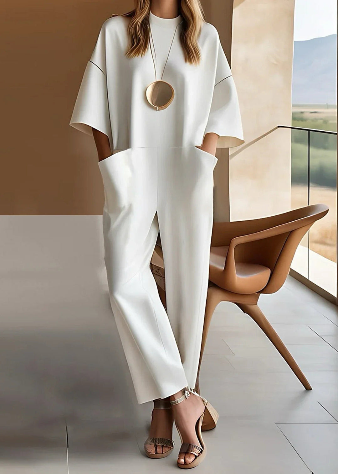 Emmy | Elegant Short-Sleeve Jumpsuit