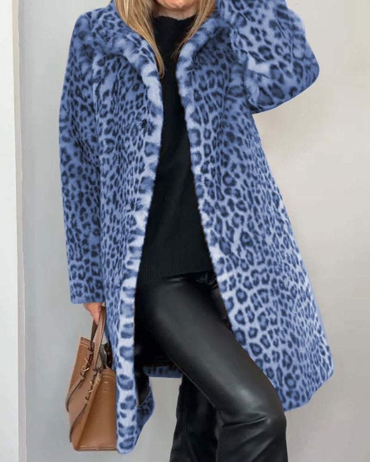 Lysandra | Elegant Leopard Print Coat