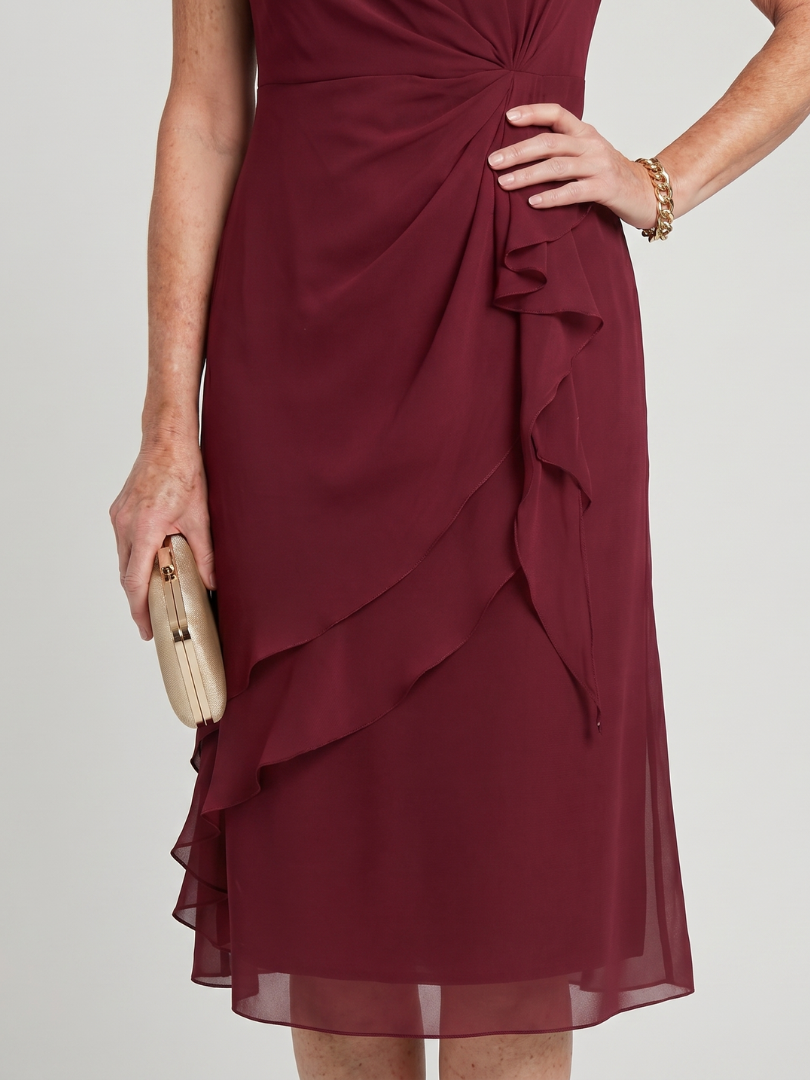 Ember | Elegant Three Quarter Sleeve Midi Dress