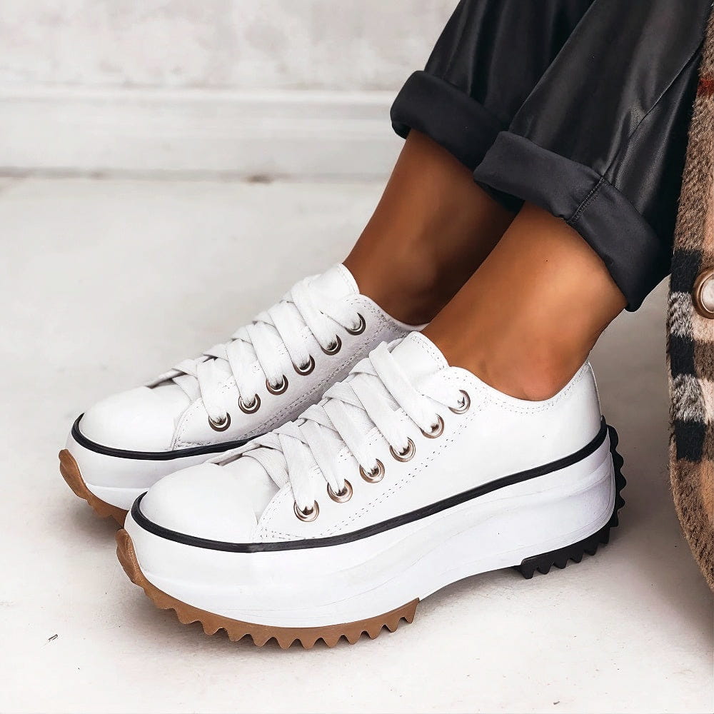 Vina Platform Shoes | Casual Chic Leather Footwear