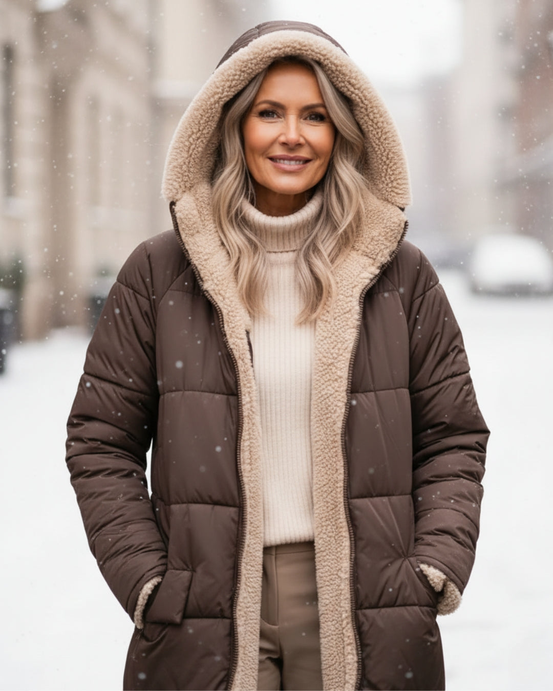 Sheena | Long Sleeve, Quilted, Warm Winter Coat