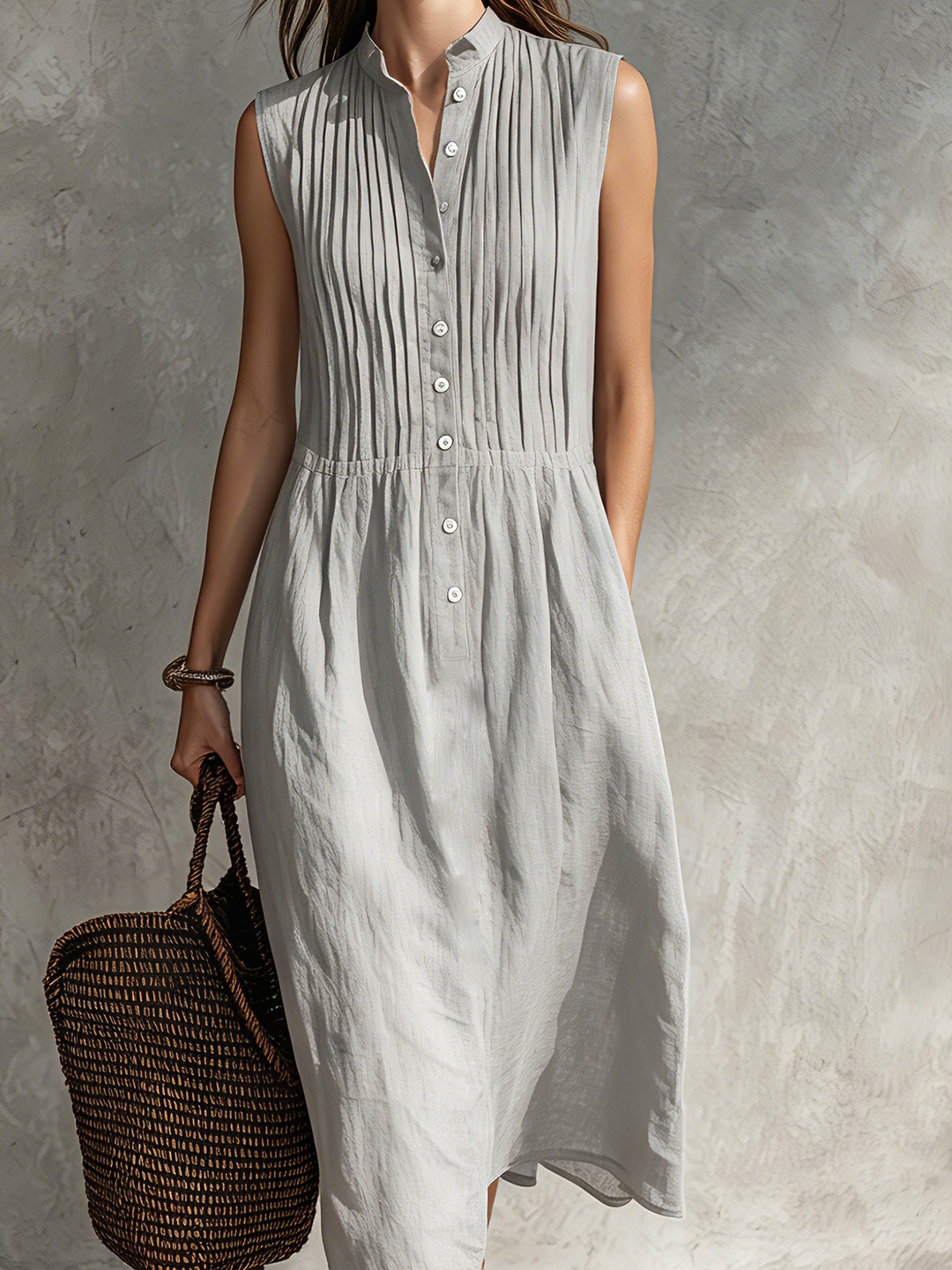 Alyssia | Elegant Midi Dress with Ruffle Detail and Flowy Silhouette
