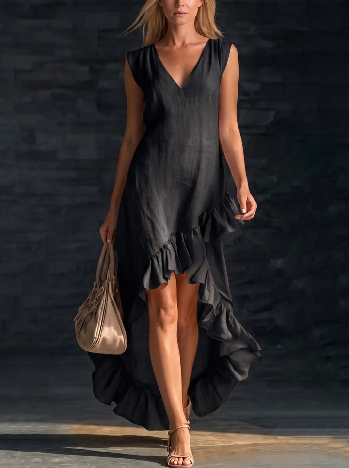 Rayne | Elegant Three Quarter Sleeve Midi Dress