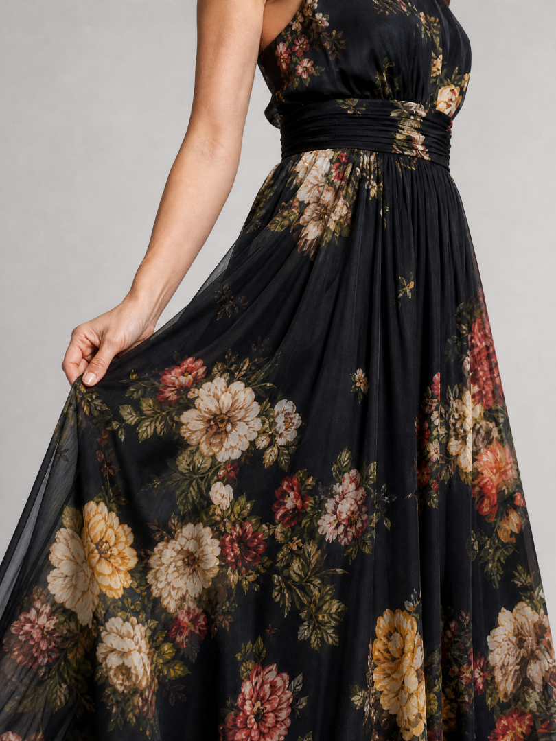 Sior Floral Halter Neck Midi Dress | Floral Print, Halter Neck, Midi