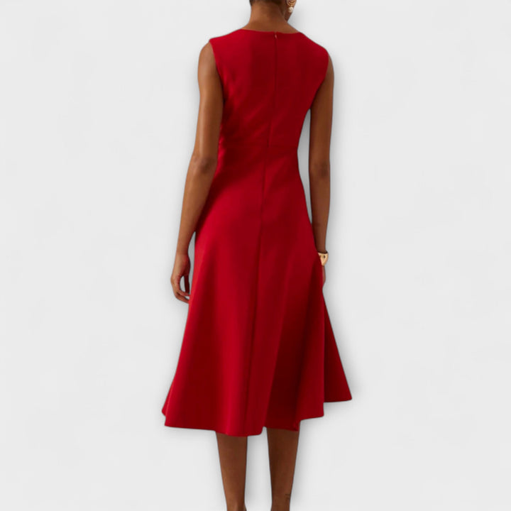 Amy's Wardrobe | Asymmetrical Draped Midi Dress