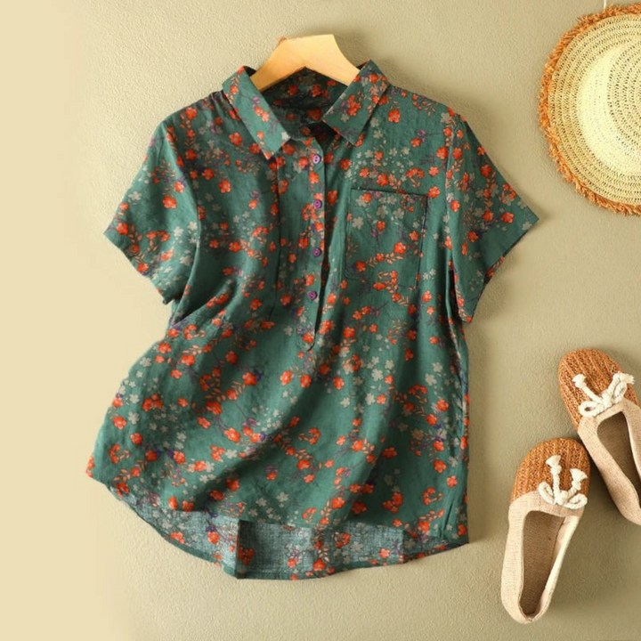 Olive Vintage Floral | Lightweight Summer Shirt