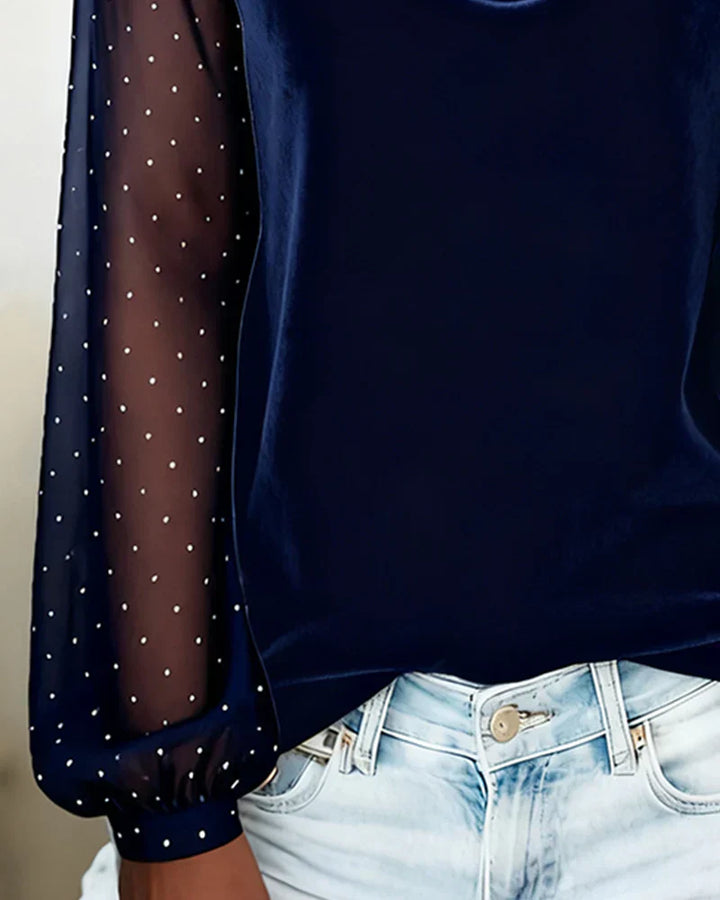 Avery | Elegant Blouse with Draped Collar