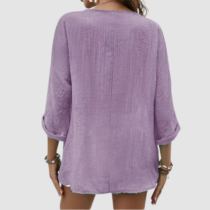 Monica | Elegant Breathable Three Quarter Blouse