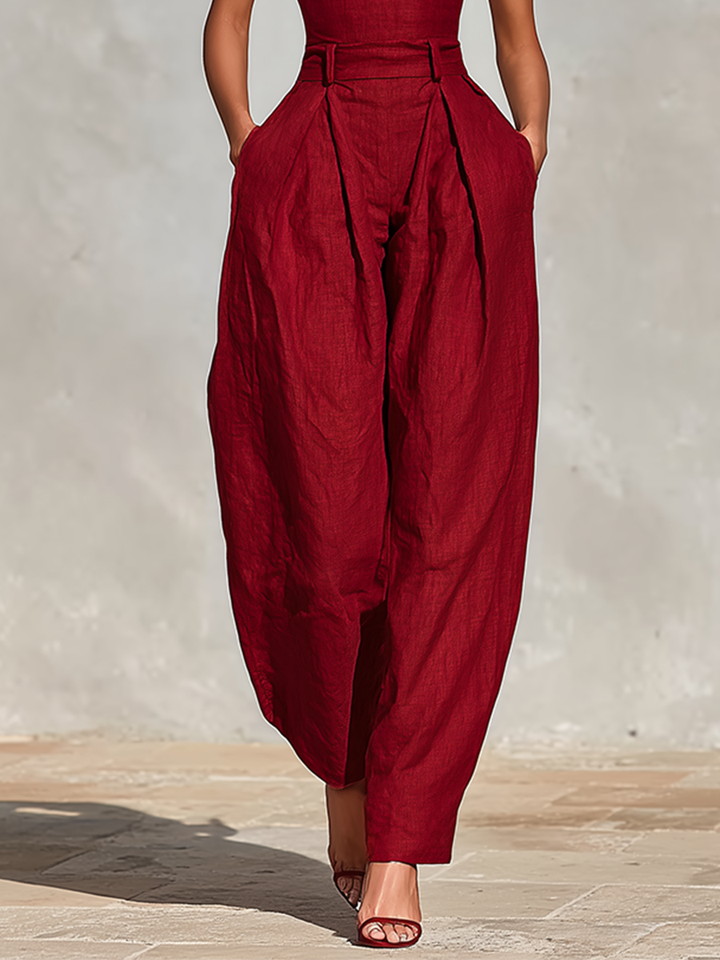 Hellen | Chic Jumpsuit with Belted Waist and Wide Legs