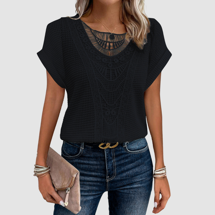 Sophie Chic Lace | Elegant Three Quarter Sleeve Top