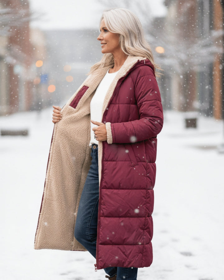 Sheena | Long Sleeve, Quilted, Warm Winter Coat