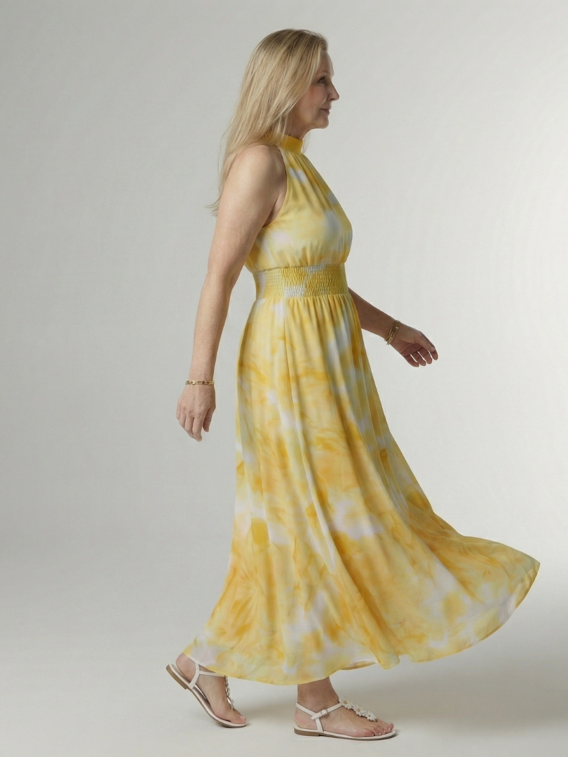 Sylin Gathered Halter Midi Dress - Elegant silhouette, gathered design, flattering fit Midi Dress