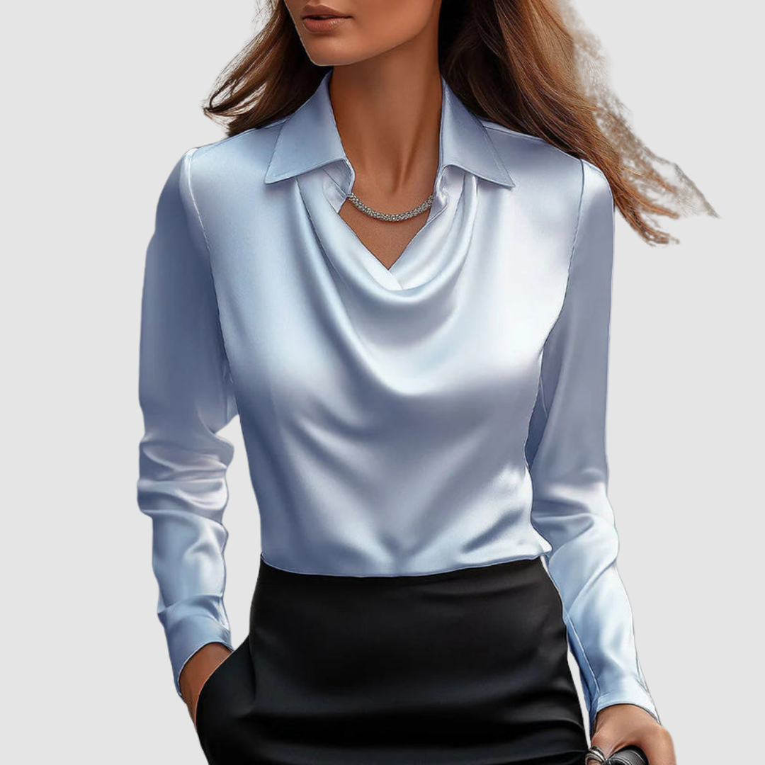 Celestine | Elegant Satin Three Quarter Blouse