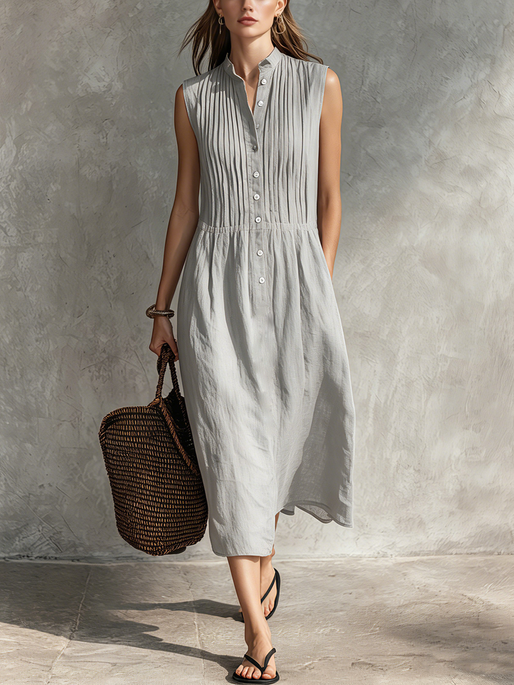 Alyssia | Elegant Midi Dress with Ruffle Detail and Flowy Silhouette