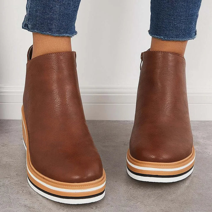 Mignon Modern Luxe | Chic Leather Ankle Boots