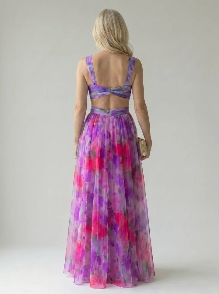 Isel | Soft Wrap Three Quarter Sleeve Maxi Dress