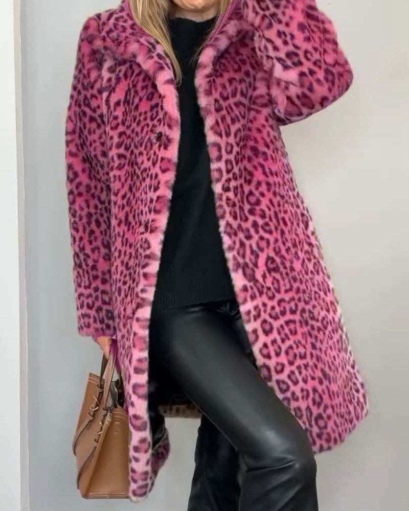 Lysandra | Elegant Leopard Print Coat