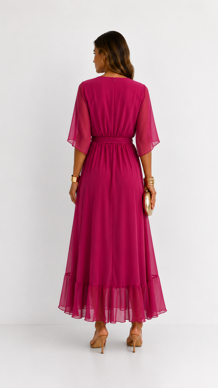 Camie | Elegant Floral Print Maxi Dress