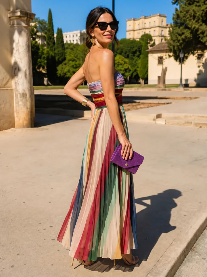Eliza | Floral Print Chiffon Maxi Dress