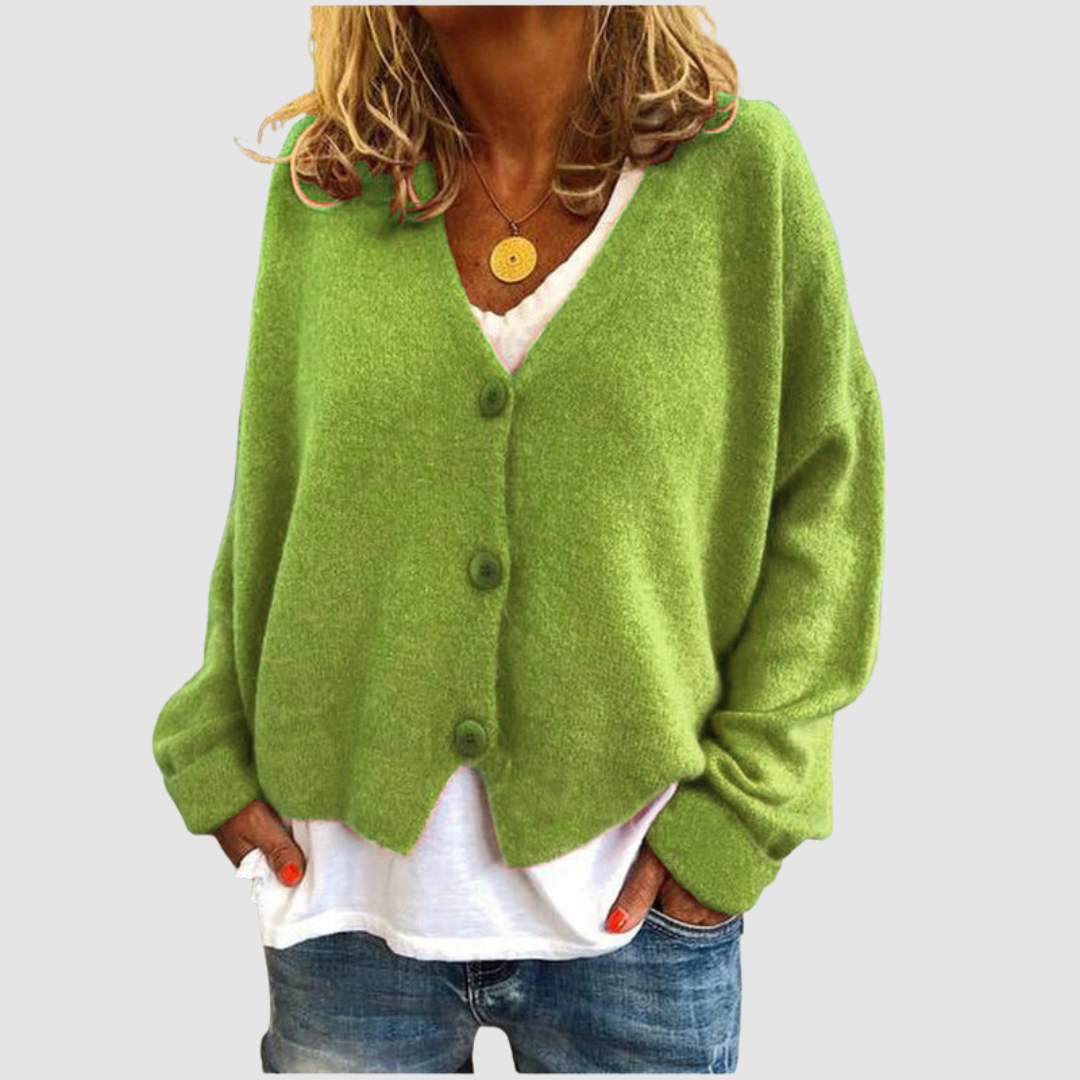 Holly Knit Cardigan - Cozy Open Front, Long Sleeve, Casual Cardigan