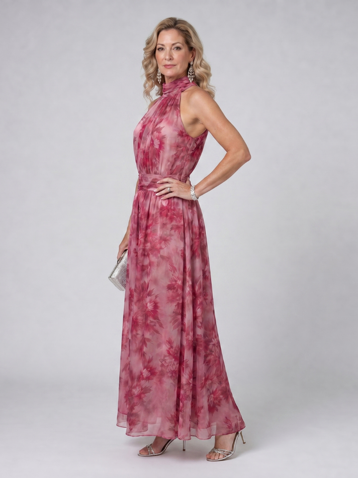 Avien - Soft Halter Neck Midi Dress | Elegant, Chic, Versatile Midi