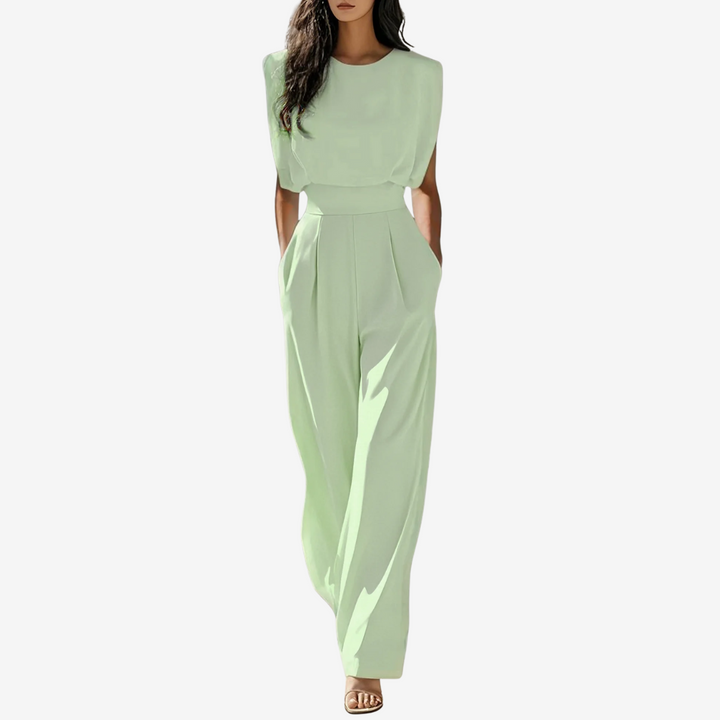 Amirah | Elegant Jumpsuit with Tailored Fit and Three Quarter Sleeves