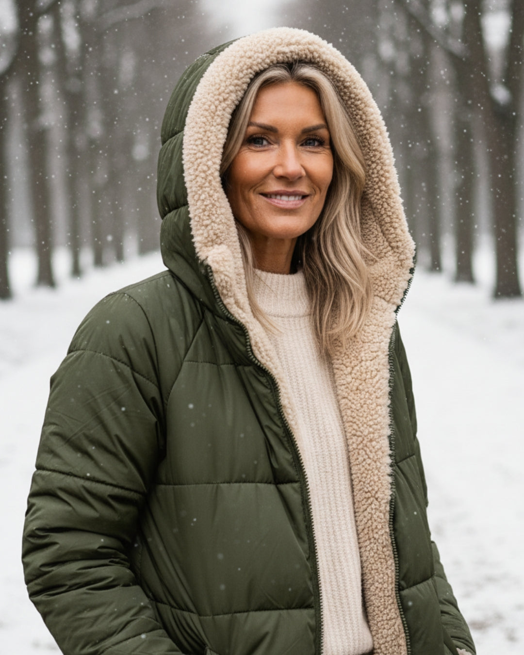 Sheena | Long Sleeve, Quilted, Warm Winter Coat
