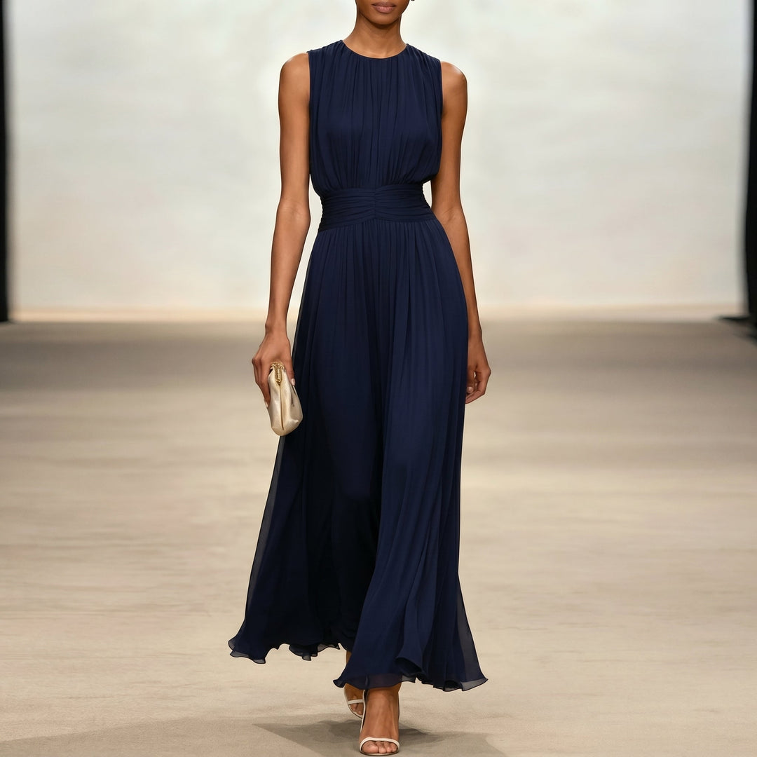 Chayna | Elegant Three Quarter Sleeve Maxi Dress