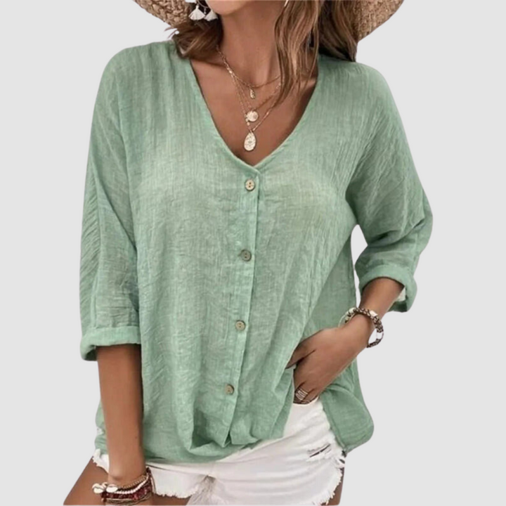 Monica | Elegant Breathable Three Quarter Blouse