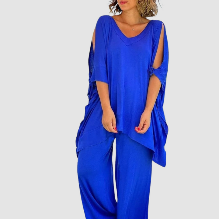 Zinnia Relaxed Style Set - Casual Knit Maxi Dress