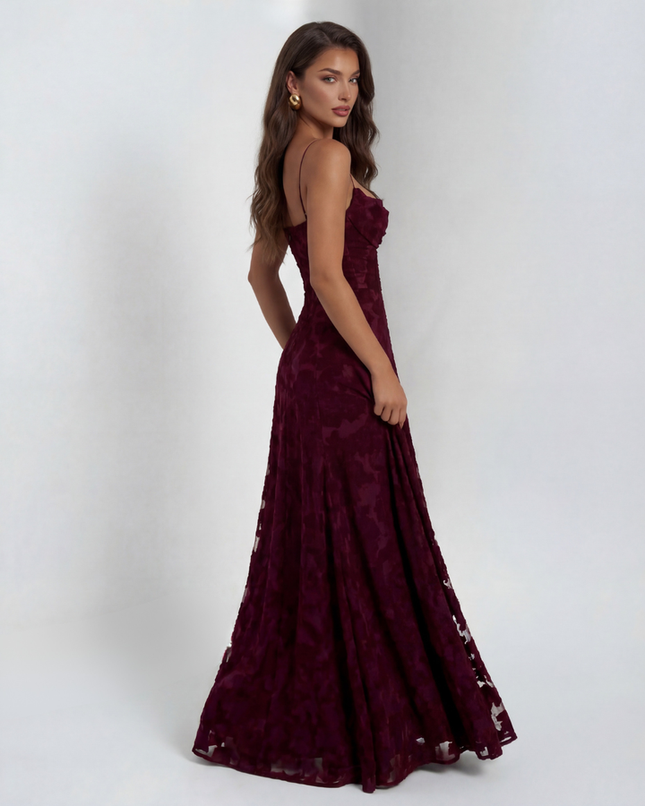 Trixie | Floral Print Three Quarter Sleeve Maxi Dress