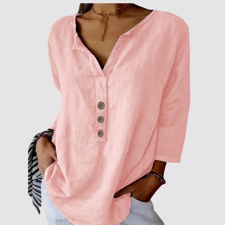 Melisa | Casual Cotton Linen Blouse