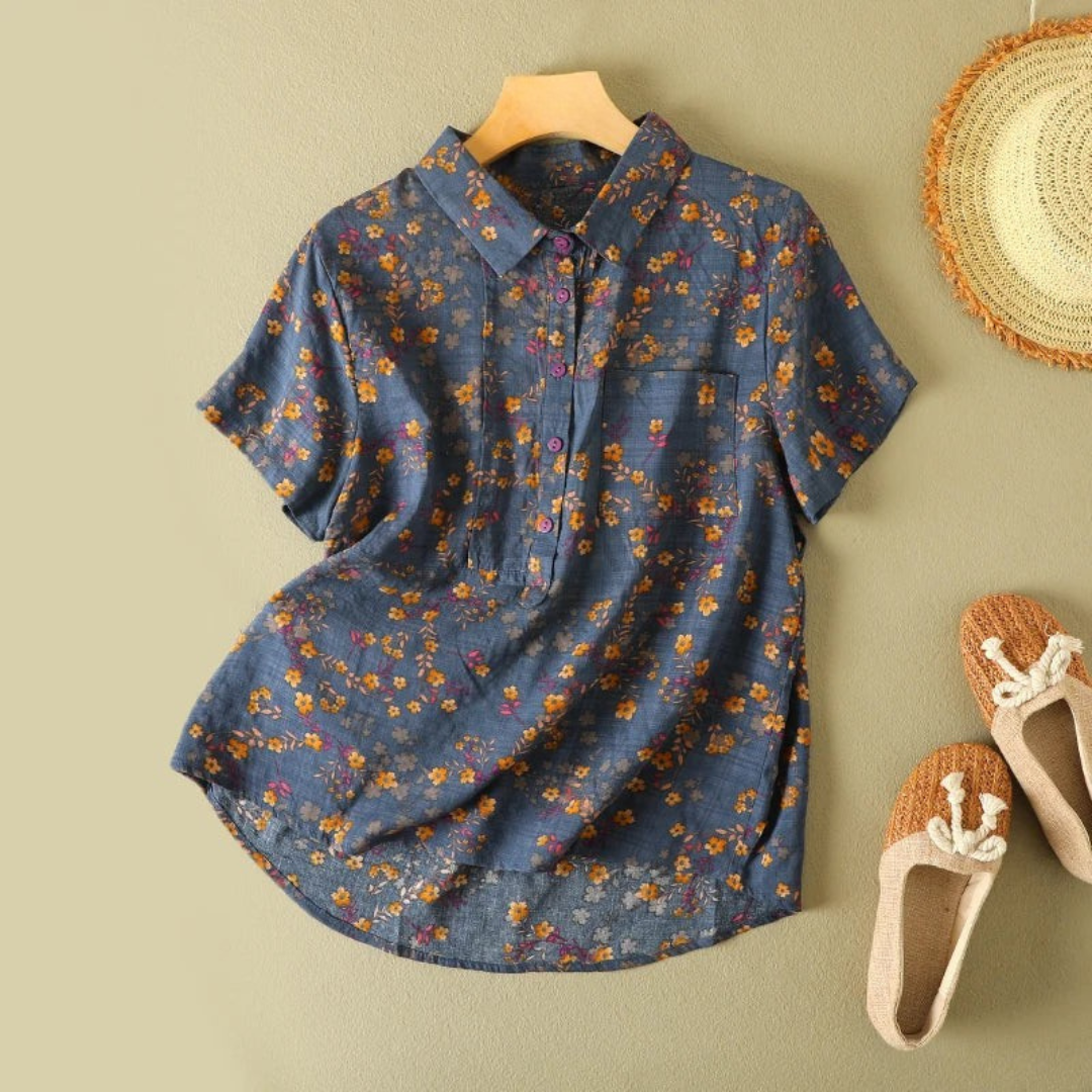 Olive Vintage Floral | Lightweight Summer Shirt