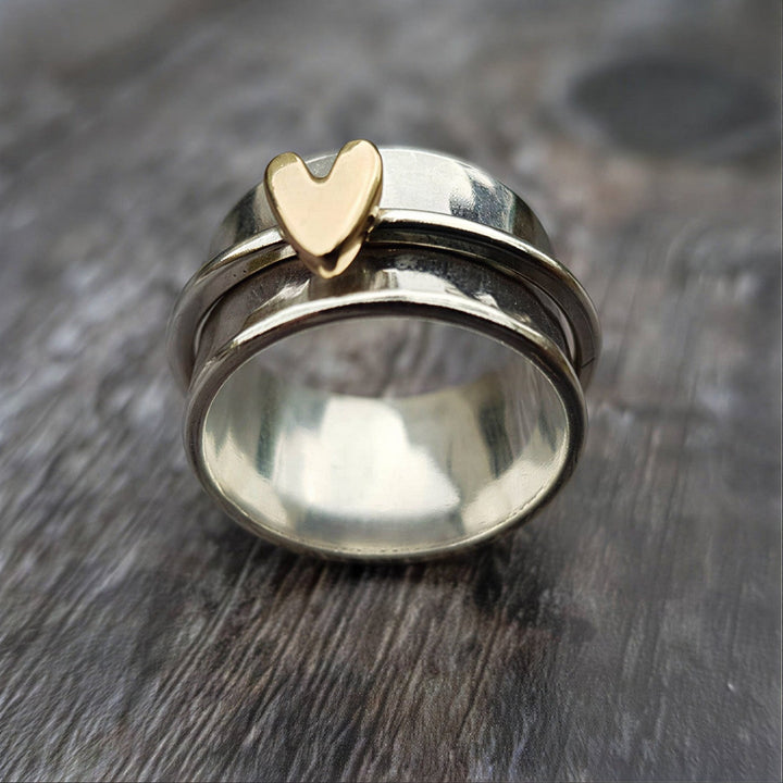 Golden Heart Ring | Elegant Gold Ring