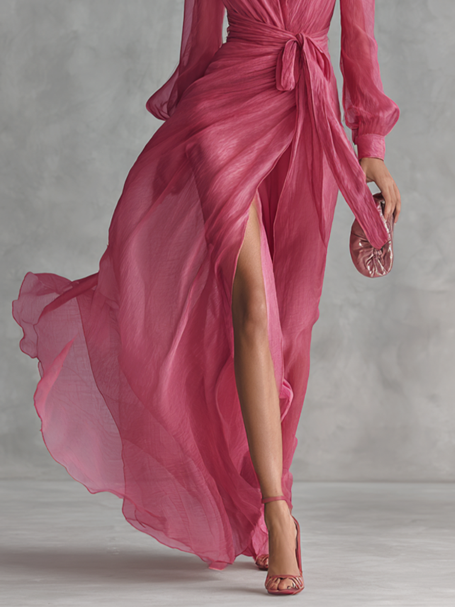 Charlee | Elegant Three Quarter Sleeve Midi Dress