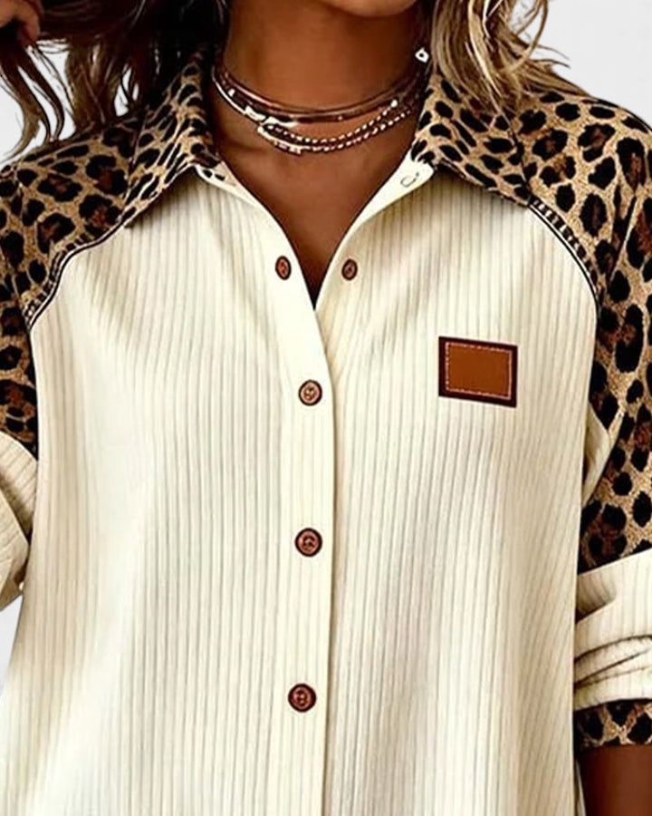 Jackie | Leopard Print Button-Down Shirt