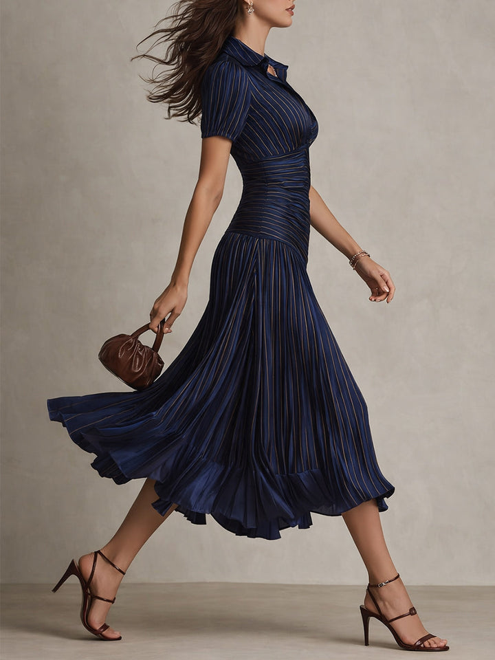 Heidi | Floral Print Three Quarter Sleeve Midi Dress