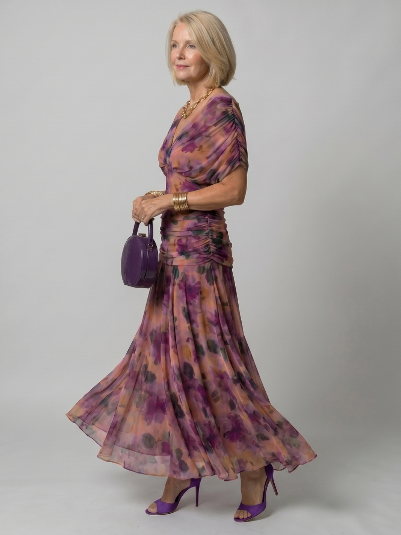 Calen - Off Shoulder Flow Midi Dress | Casual, Elegant, Comfortable