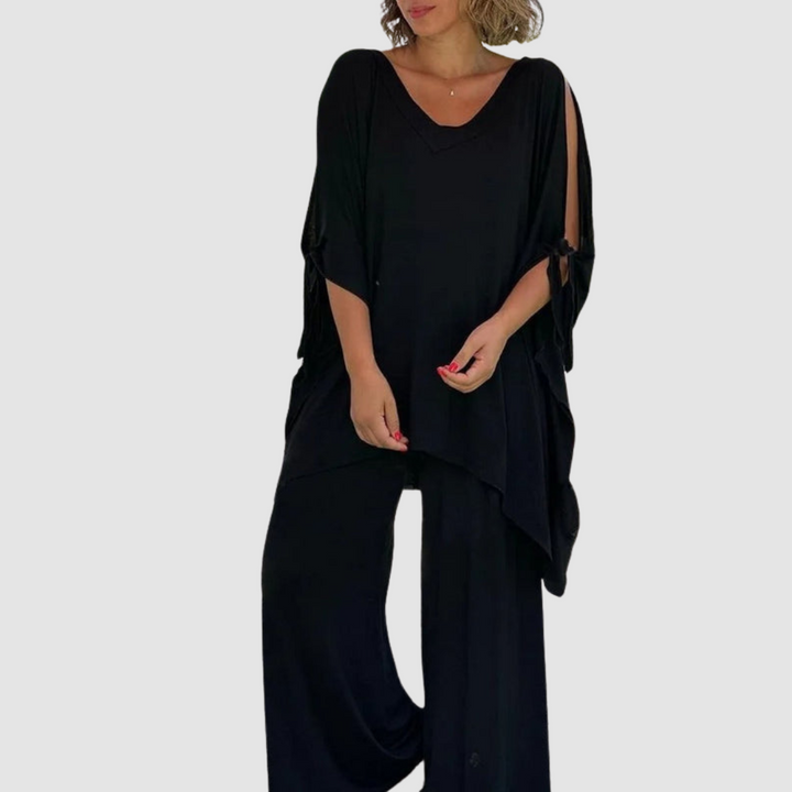 Zinnia Relaxed Style Set - Casual Knit Maxi Dress