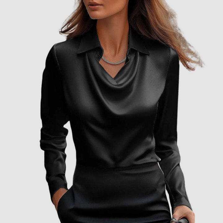 Celestine | Elegant Satin Three Quarter Blouse
