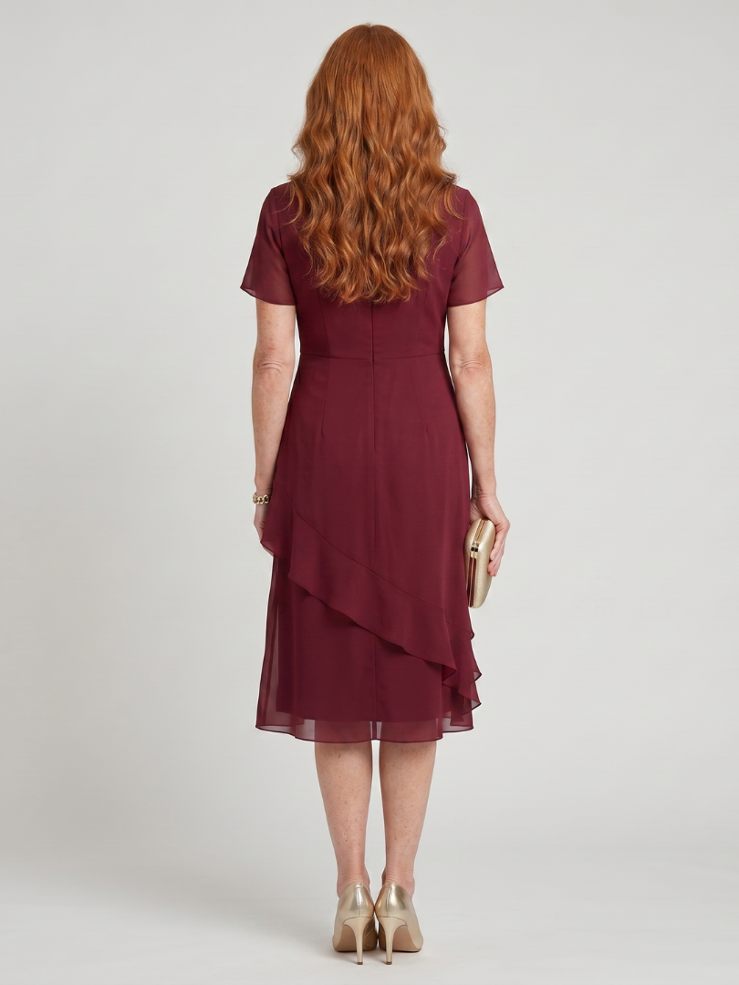 Ember | Elegant Three Quarter Sleeve Midi Dress