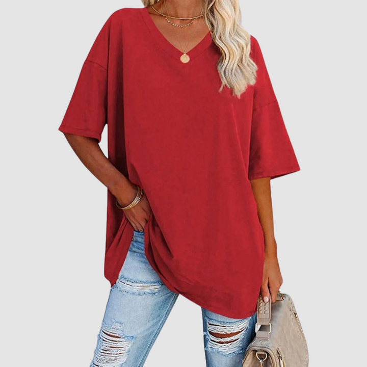 Gabrielle | Elegant V-neck Knit Top